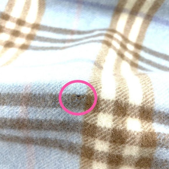 AUTHENTIC BURBERRY check New tag/fringe Fashion Accessories Scarf Wool / - Picture 3 of 6